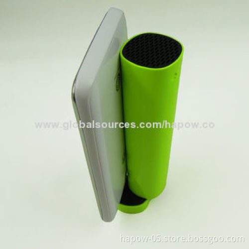 Power Bank for All Smartphones with Mini Speaker 3W, 3500mAh Battery, Private Sleek Cylindrical Tube